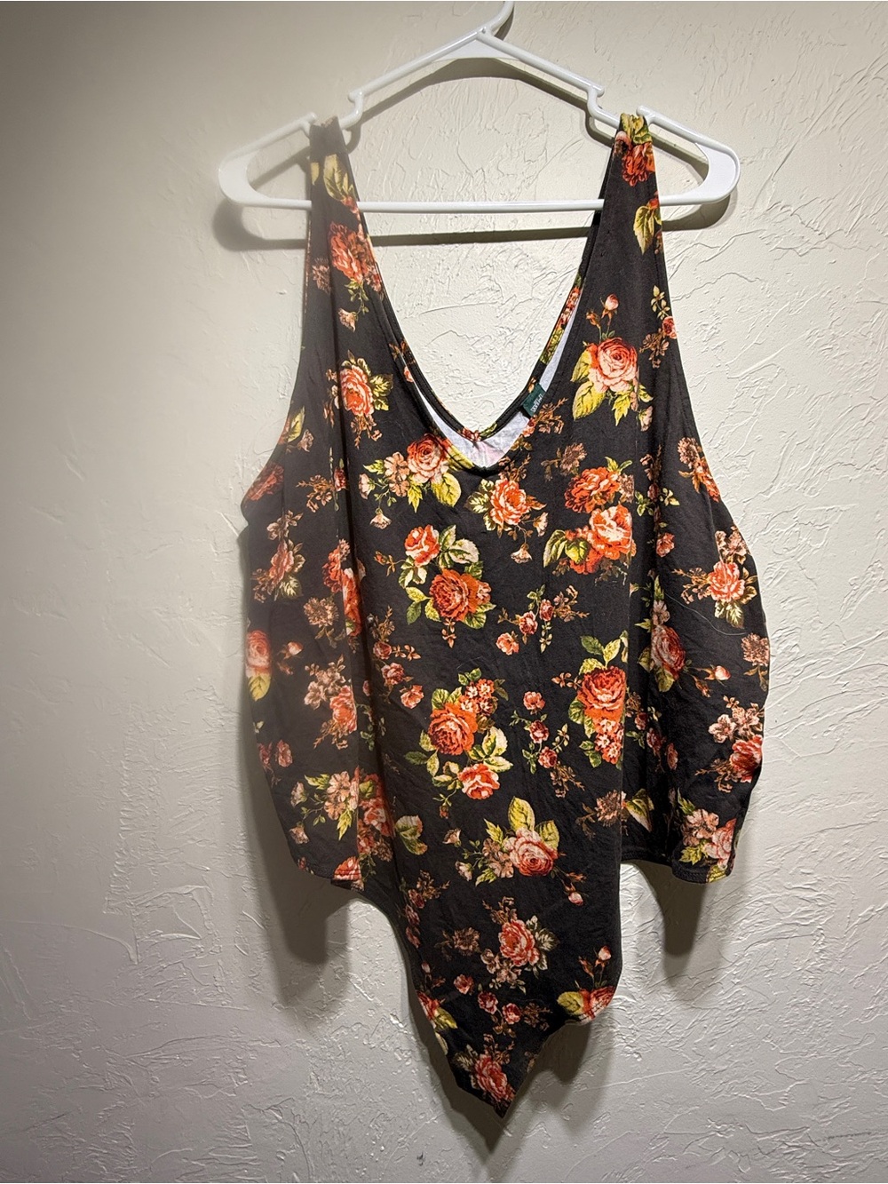 Wild Fable Brown Vintage Floral Print Thong Bodysuit Size 4X NWOT